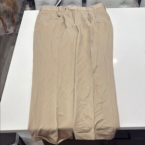 Roundtree & Yorke Tan Chinos Classic Cotton Blend